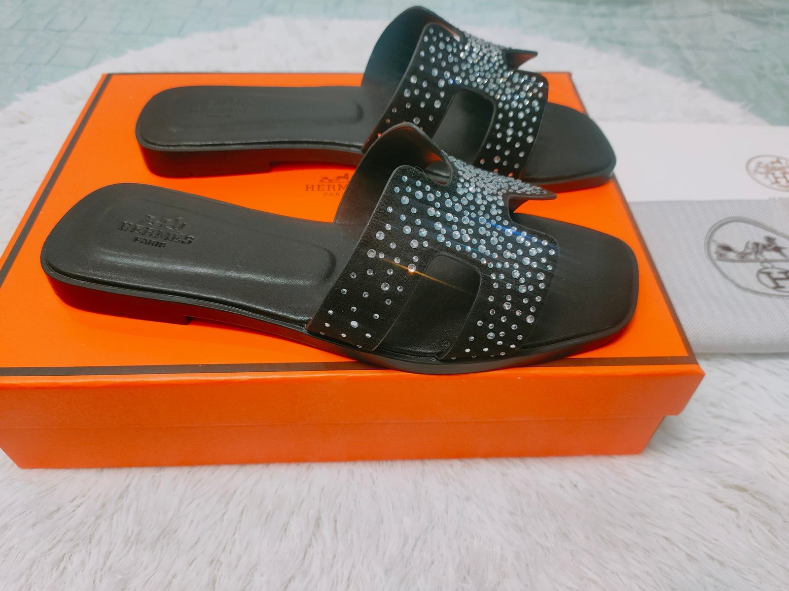 HM Oran Sandals Black with Crystals - Sandals - Image 5
