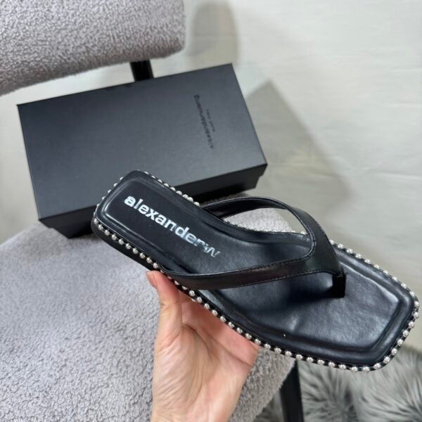 AMQ Beaded Square Toe Sandals - Sandals