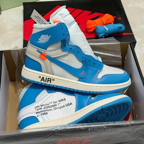 NK Air Jordan 1 Retro High OW White/Blue - Sneakers