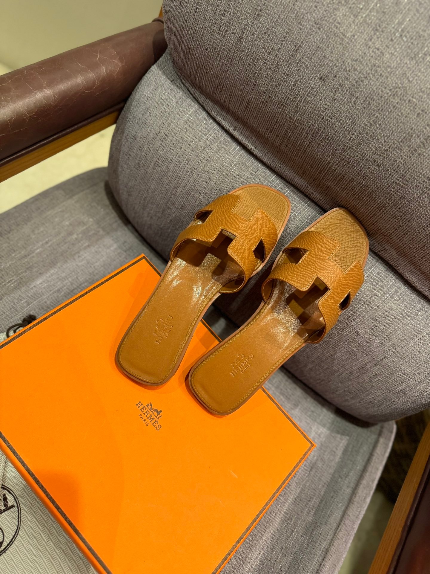 HM Oran Sandals Gold Leather - Sandals - Image 3