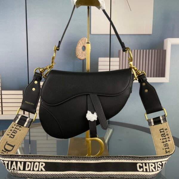 CD Saddle Black Leather - Bag