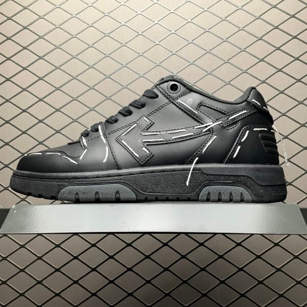 OW Out of Office Low Black Leather - Sneakers