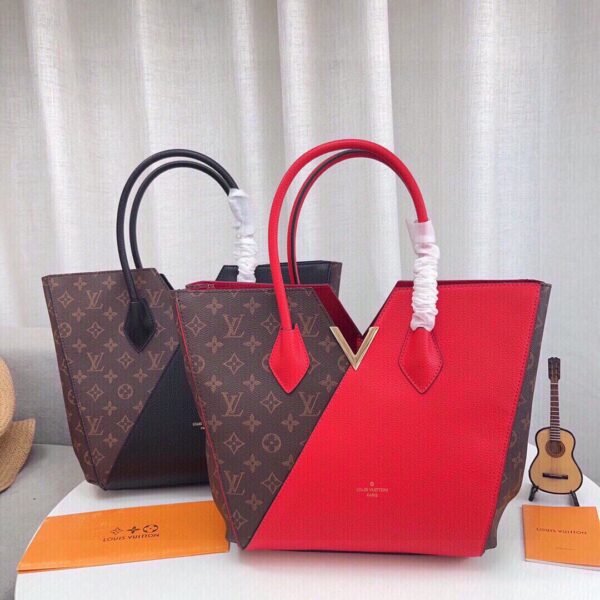 LV OnTheGo MM Monogram and Red Leather - Bag