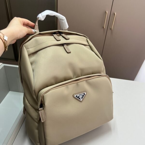 PR Re-Nylon Backpack Beige and Black - Bag