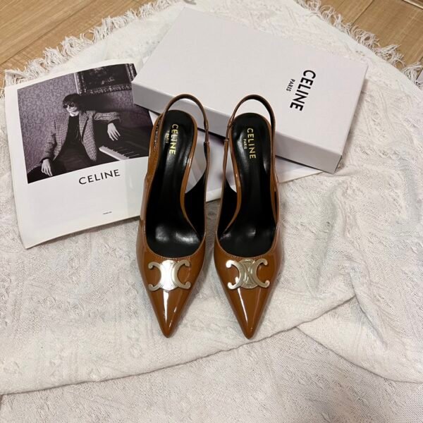 CEL Triomphe Slingback Pumps Tan Leather - Heels
