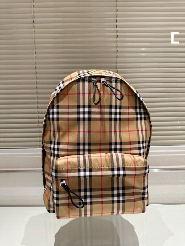 BBR Vintage Check Backpack Beige Check – Backpack – Red