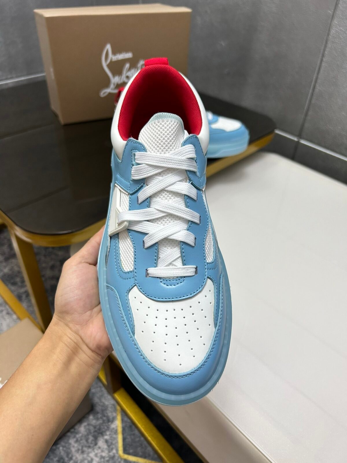 CD Loubishark Blue/White – Sneakers — 5