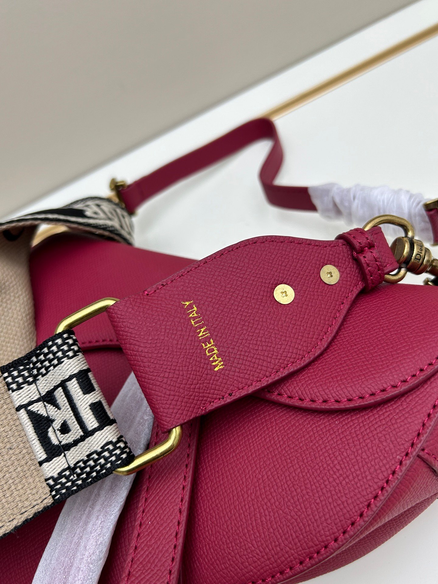 CD Saddle Pink Leather - Bag - Image 5