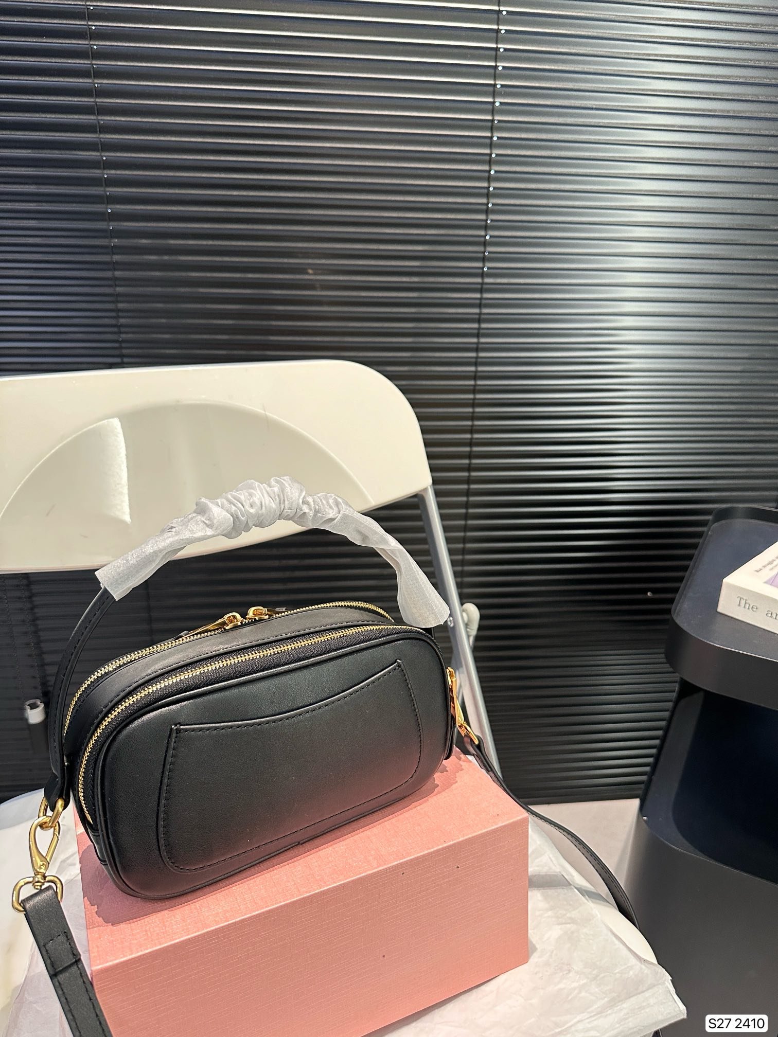 MIU Wander Matelassé Black Leather - Bag - Image 6