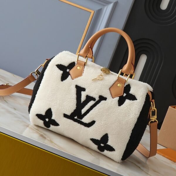 LV Speedy Bandoulière 25 Monogram Shearling - Bag
