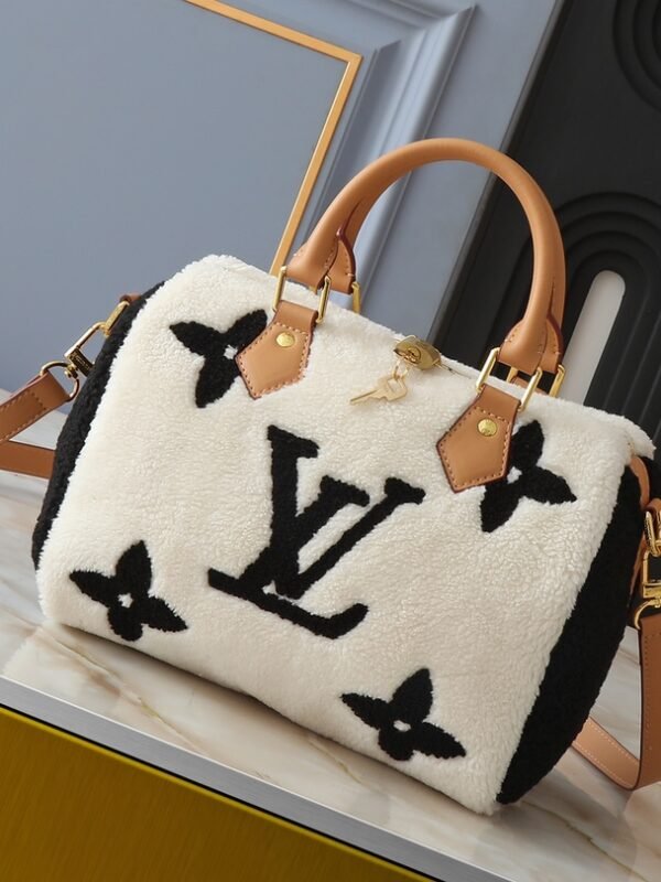 LV Speedy Bandoulière 25 Monogram Shearling – Bag