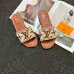LV Paseo Flat Comfort Mule – Slides – Red