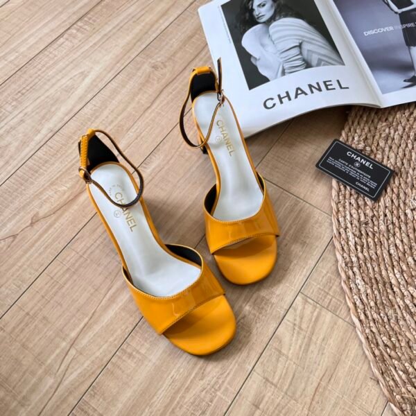 CC Patent Leather Sandals Yellow - Heels