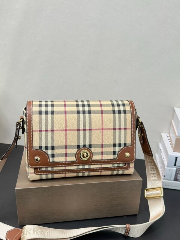 BBR Vintage Check and Leather Note – Borsa