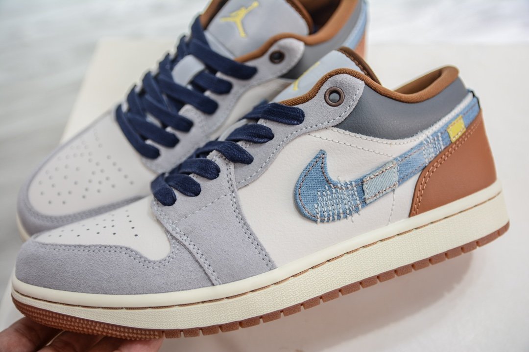 NK Air Jordan 1 Low SE Craft Multi-Color - Sneakers - Image 7
