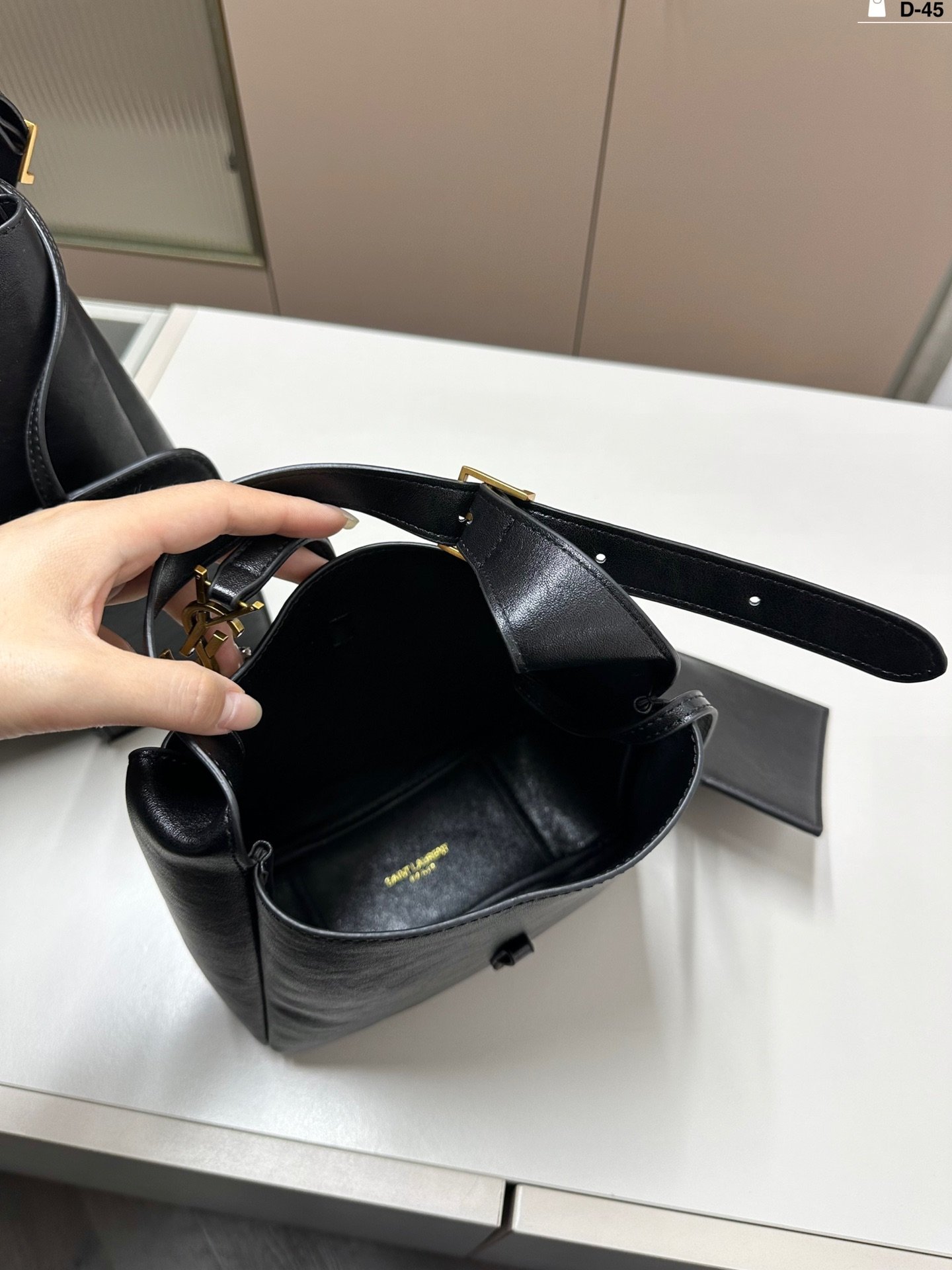 YSL Le 5 à 7 Hobo Small Black Leather - Bag - Image 9