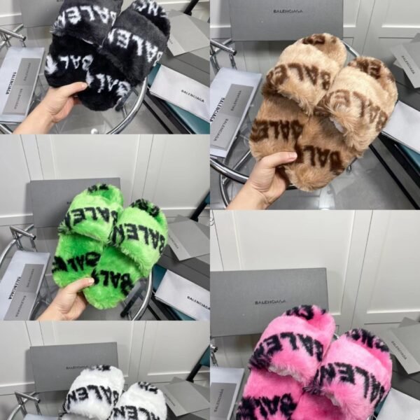 BAL Fluffy Slippers Various Colors - Slides