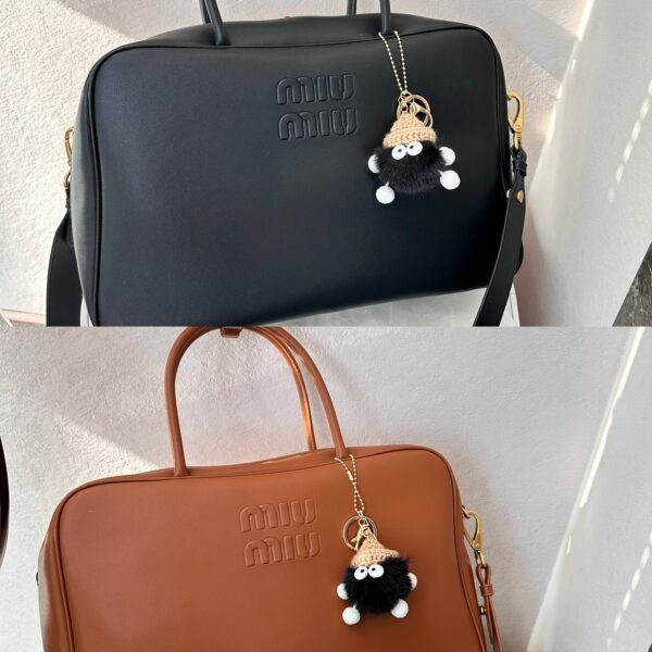 MIU Easy Bag Black/Brown Leather - Bag