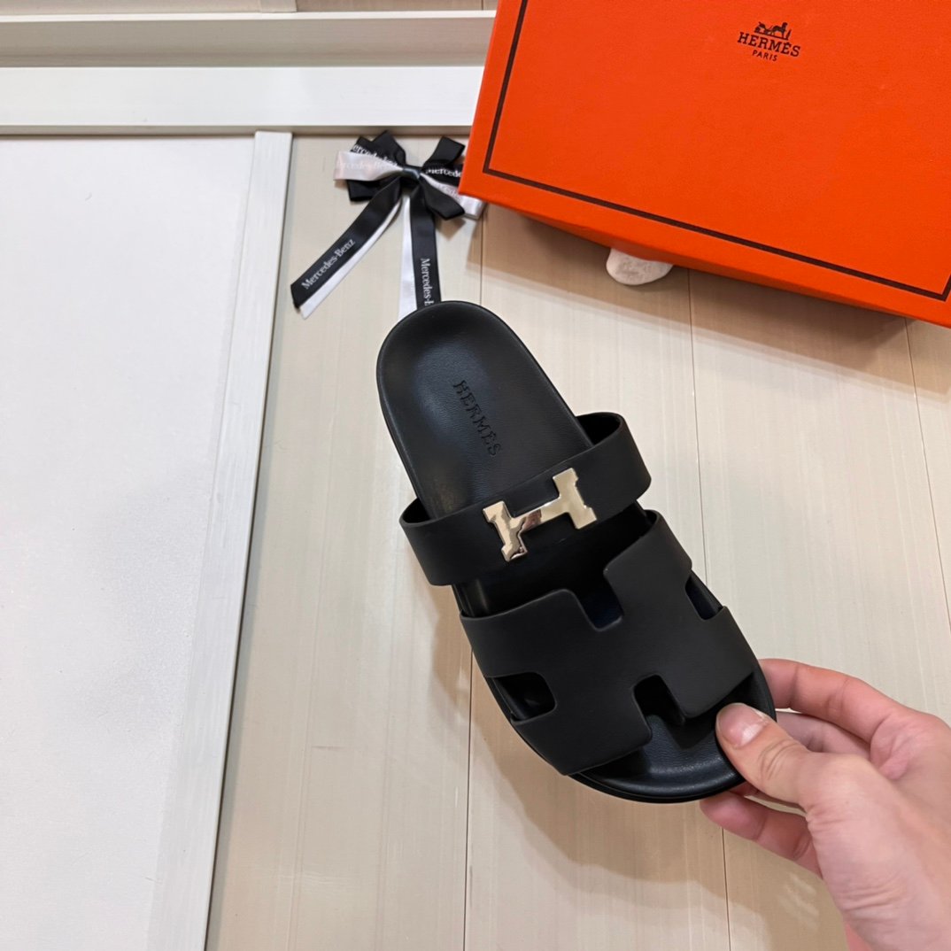 HM Oran Sandals Black Leather - Sandals - Image 5