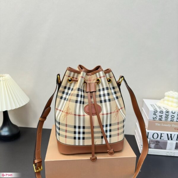 BBR Vintage Check Bucket Bag Beige Check - Bag