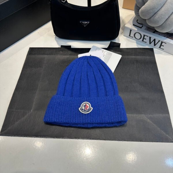 MCL Ribbed Wool Beanie Blue - Hat