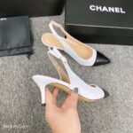 CC Slingback Pumps White/Black Leather – Heels