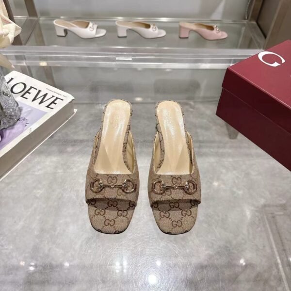 GG Horsebit Square Toe Sandals - Sandals