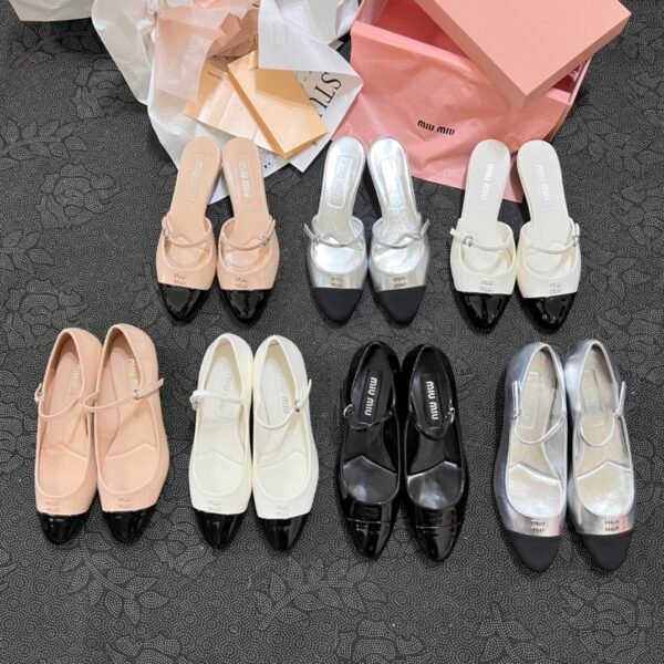 MIU Patent Leather Ballerina - Shoes