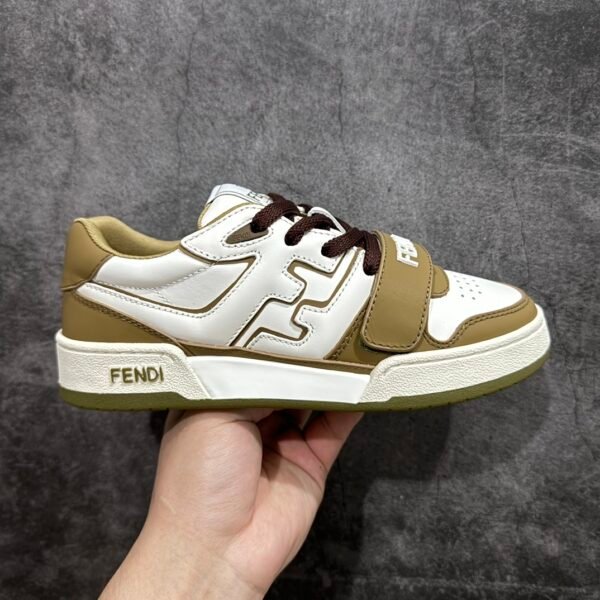 FD Match White/Brown Leather - Sneakers