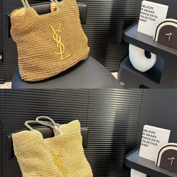 YSL Panier Medium Raffia - Bag