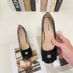 MIU Logo Embellished Pumps – Heels