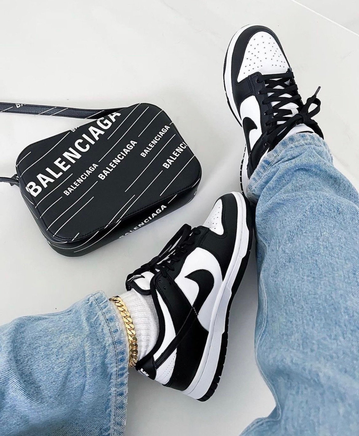 NK Dunk Low Retro Black/White - Sneakers - Image 2