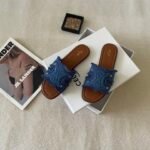 CEL Triomphe Denim Slides – Claquettes