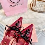 MIU Bow Slingback Pumps – Scarpe con tacco