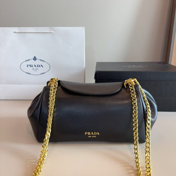 PR Cleo Shoulder Bag Black Leather - Bag