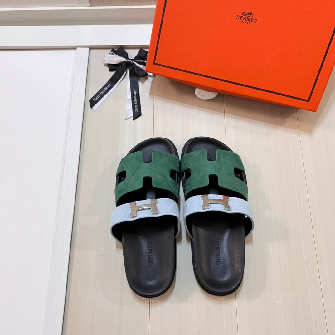 HM Izmir Green/Blue Suede - Sandals - Image 8