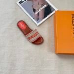 LV Paseo Flat Comfort – Slides – Red
