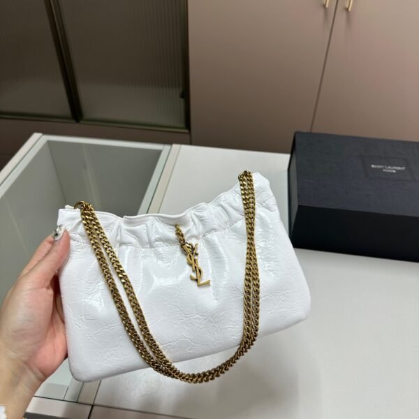 YSL Puffer Small White Leather - Bag