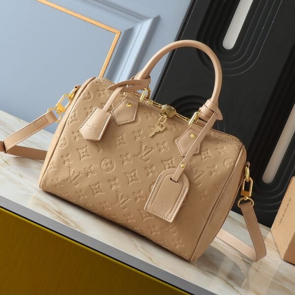 LV Speedy Bandoulière 25 Monogram Empreinte Beige - Bag