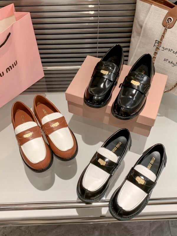 MIU Coin Loafers – Chaussures – Doré