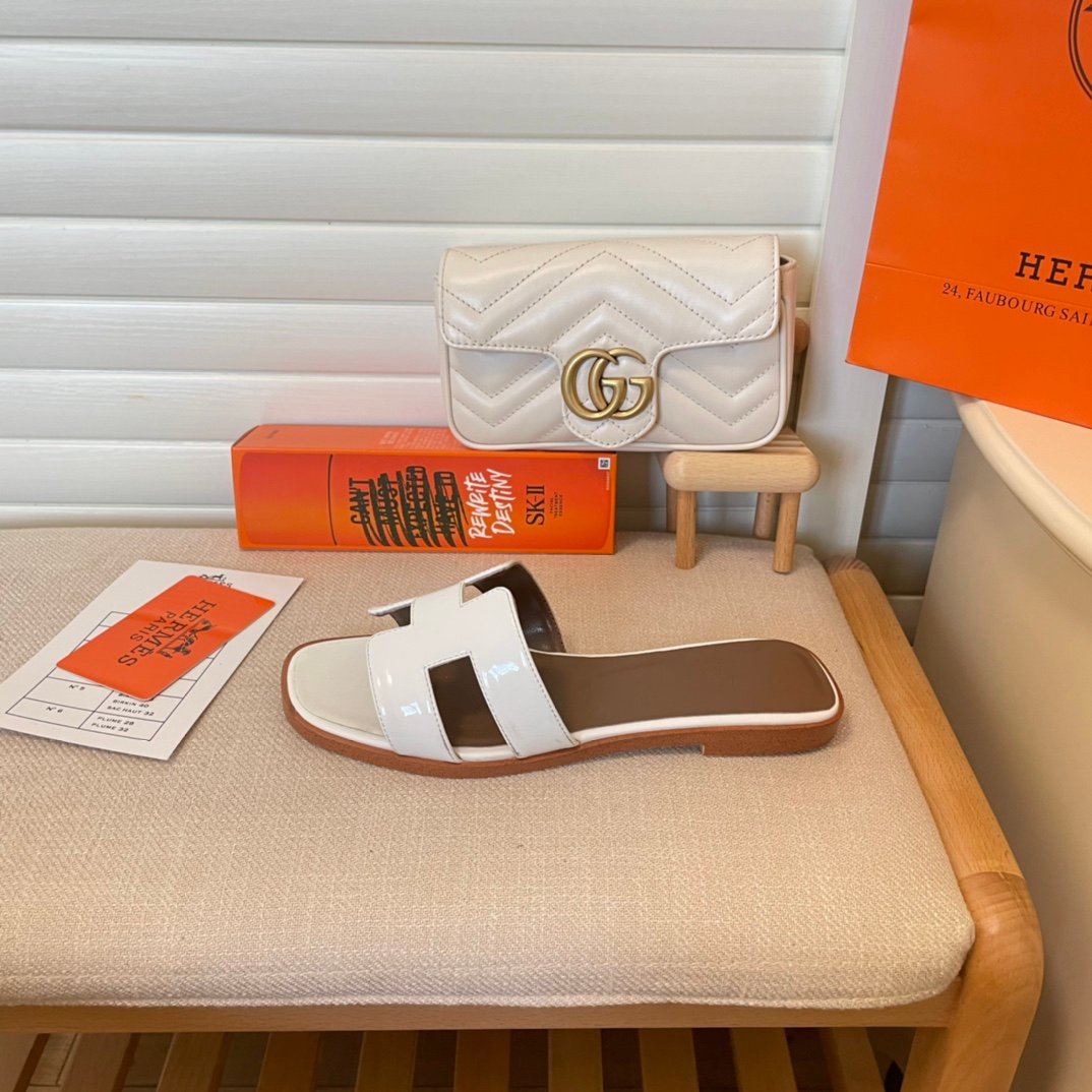 HM Oran Sandals White Leather - Sandals - Image 4