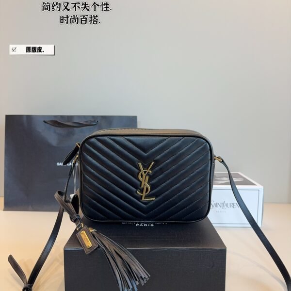 YSL Lou Camera Bag Black Leather - Bag