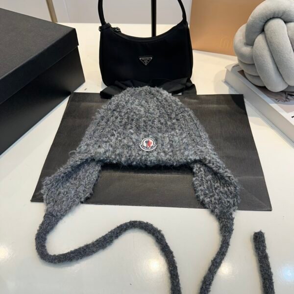 MCL Ribbed Wool Beanie Grey - Hat