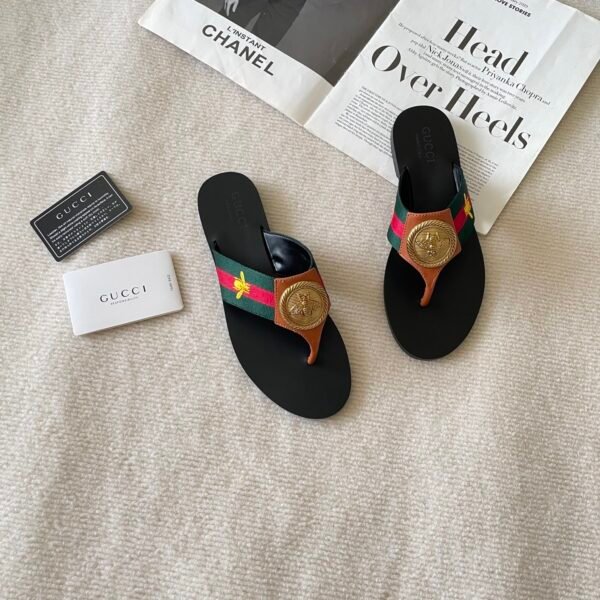 GG Web Thong Sandals - Sandals