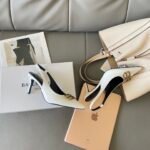 BAL Knife Slingback Pumps White Leather – Heels