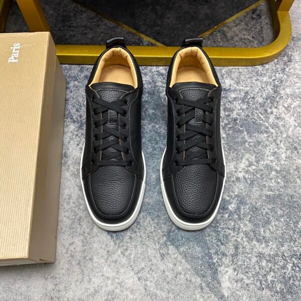 CL Louis Junior Spikes Black Leather - Sneakers