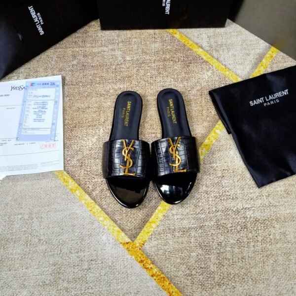 YSL Cassandra Flat Slides - Slides