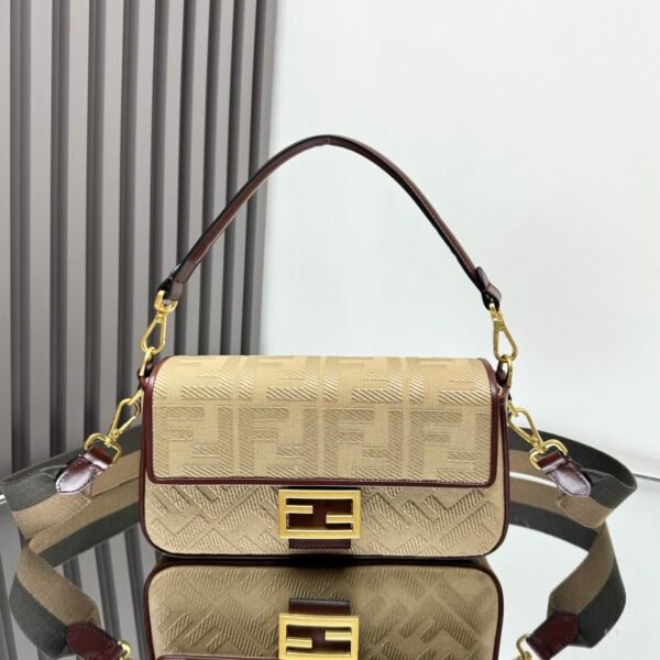 FD Baguette Beige Zucca Canvas - Bag