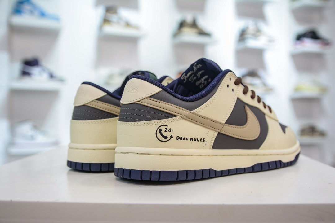 NK Dunk Low SP 24 Kilates x SBTG Dark Grey/Beige - Sneakers - Image 6