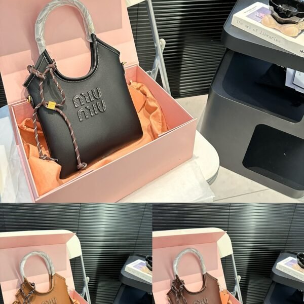MIU Wander Matelassé Black Leather - Bag